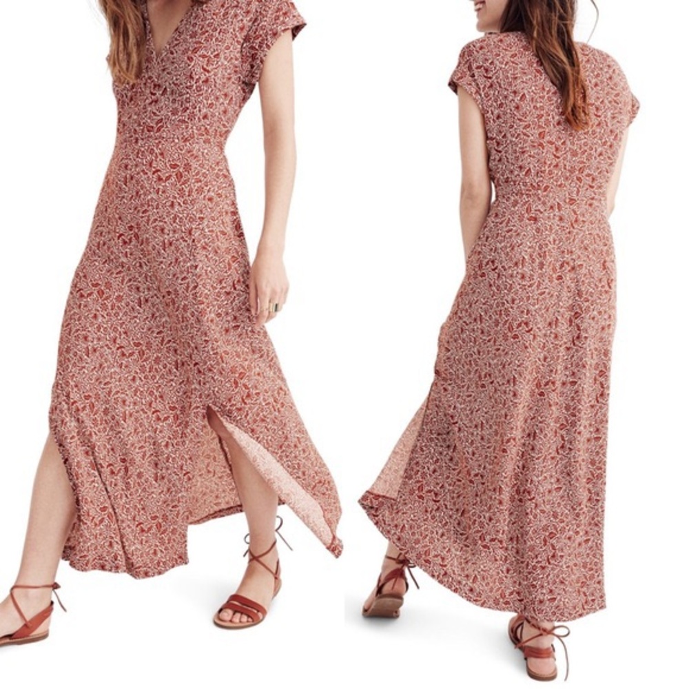 Madewell Woodblock Floral Maxi Dress